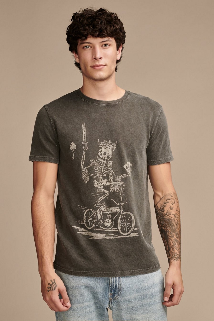 skeleton biker tee